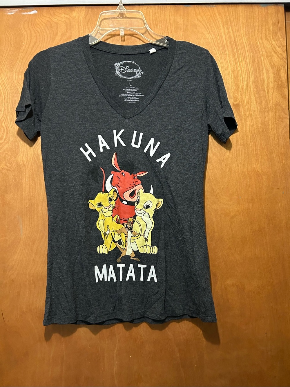 Disney V-Neck Graphic Tee - Charcoal Heather